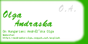 olga andraska business card